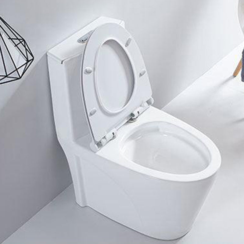 Contemporary White Ceramic Toilet Bowl Floor Mount Urine Toilet for Washroom Plastic 15"L x 26.8"W x 30.7"H 10" Clearhalo 'Bathroom Remodel & Bathroom Fixtures' 'Home Improvement' 'home_improvement' 'home_improvement_toilets' 'Toilets & Bidets' 'Toilets' 7307177