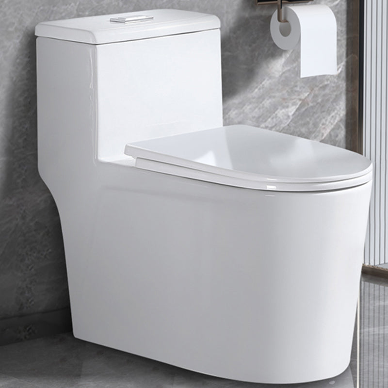 Contemporary White Ceramic Toilet Bowl Floor Mounted Urine Toilet for Washroom 15"L x 27"W x 26"H Toilet with Sprayer Clearhalo 'Bathroom Remodel & Bathroom Fixtures' 'Home Improvement' 'home_improvement' 'home_improvement_toilets' 'Toilets & Bidets' 'Toilets' 7307188