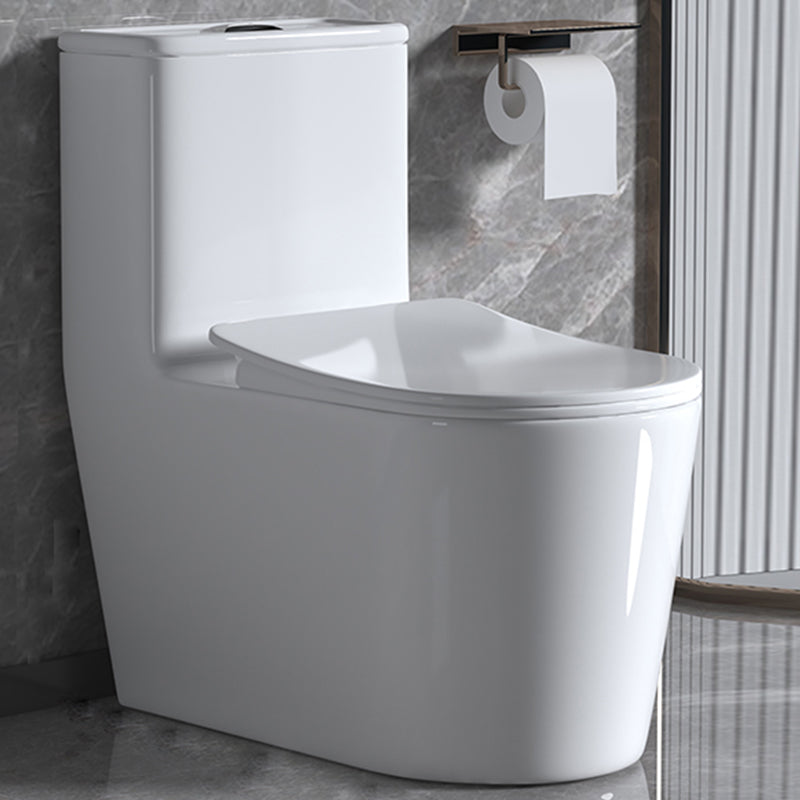 Contemporary White Ceramic Toilet Bowl Floor Mounted Urine Toilet for Washroom 15"L x 27"W x 28"H Toilet with Sprayer Clearhalo 'Bathroom Remodel & Bathroom Fixtures' 'Home Improvement' 'home_improvement' 'home_improvement_toilets' 'Toilets & Bidets' 'Toilets' 7307193