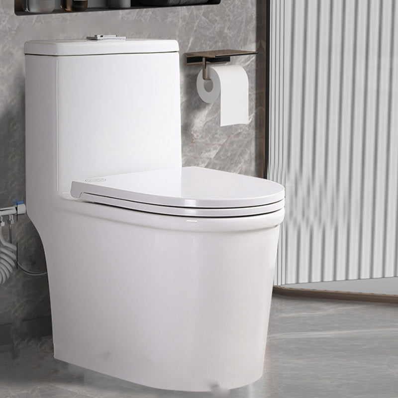 Contemporary White Ceramic Toilet Bowl Floor Mounted Urine Toilet for Washroom 15"L x 23"W x 28"H Toilet with Sprayer Clearhalo 'Bathroom Remodel & Bathroom Fixtures' 'Home Improvement' 'home_improvement' 'home_improvement_toilets' 'Toilets & Bidets' 'Toilets' 7307195