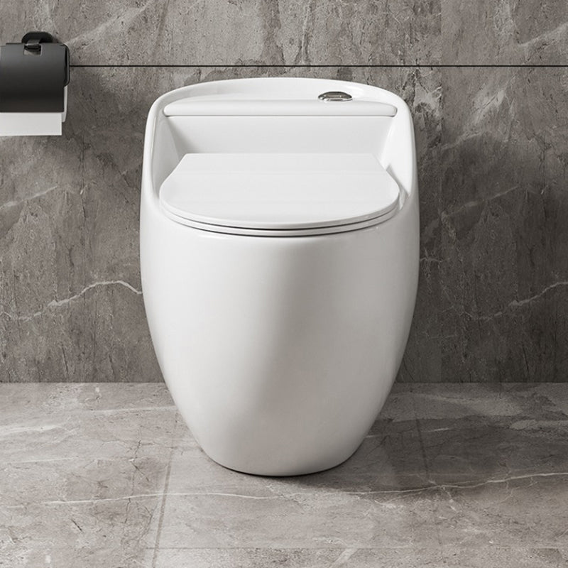 Contemporary Ceramic Toilet Floor Mount Urine Toilet with Slow Close Seat for Washroom Clearhalo 'Bathroom Remodel & Bathroom Fixtures' 'Home Improvement' 'home_improvement' 'home_improvement_toilets' 'Toilets & Bidets' 'Toilets' 7307214