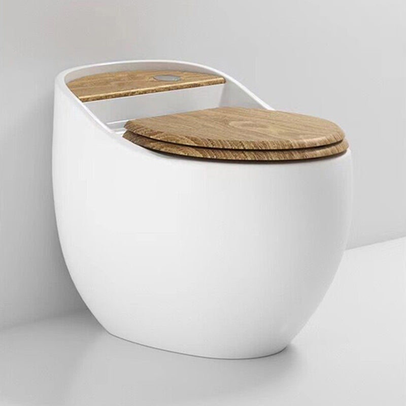 Contemporary Ceramic Toilet Floor Mount Urine Toilet with Slow Close Seat for Washroom White Wood Grain Clearhalo 'Bathroom Remodel & Bathroom Fixtures' 'Home Improvement' 'home_improvement' 'home_improvement_toilets' 'Toilets & Bidets' 'Toilets' 7307215