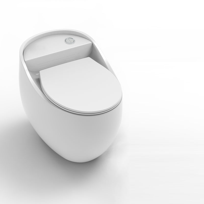 Contemporary Ceramic Toilet Floor Mount Urine Toilet with Slow Close Seat for Washroom White 12" Clearhalo 'Bathroom Remodel & Bathroom Fixtures' 'Home Improvement' 'home_improvement' 'home_improvement_toilets' 'Toilets & Bidets' 'Toilets' 7307219