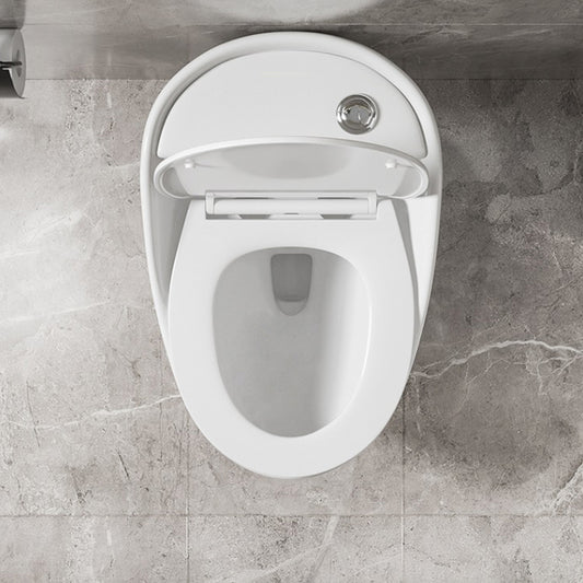 Contemporary Ceramic Toilet Floor Mount Urine Toilet with Slow Close Seat for Washroom Clearhalo 'Bathroom Remodel & Bathroom Fixtures' 'Home Improvement' 'home_improvement' 'home_improvement_toilets' 'Toilets & Bidets' 'Toilets' 7307224