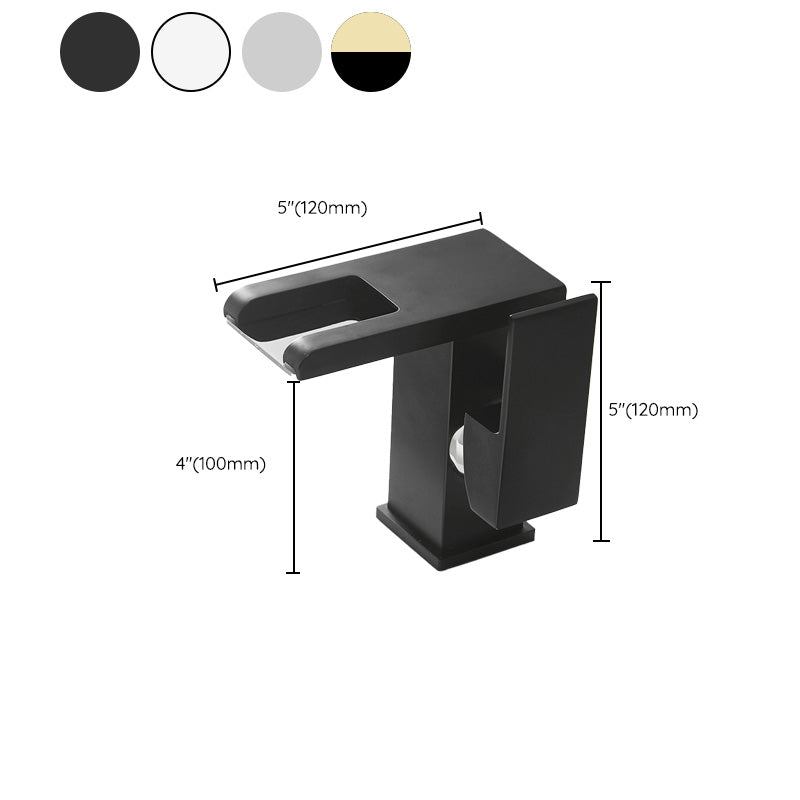 Modern Basin Lavatory Faucet Single-handle Vanity Sink Faucet Clearhalo 'Bathroom Remodel & Bathroom Fixtures' 'Bathroom Sink Faucets' 'Bathroom Sinks & Faucet Components' 'bathroom_sink_faucets' 'Home Improvement' 'home_improvement' 'home_improvement_bathroom_sink_faucets' 7308452