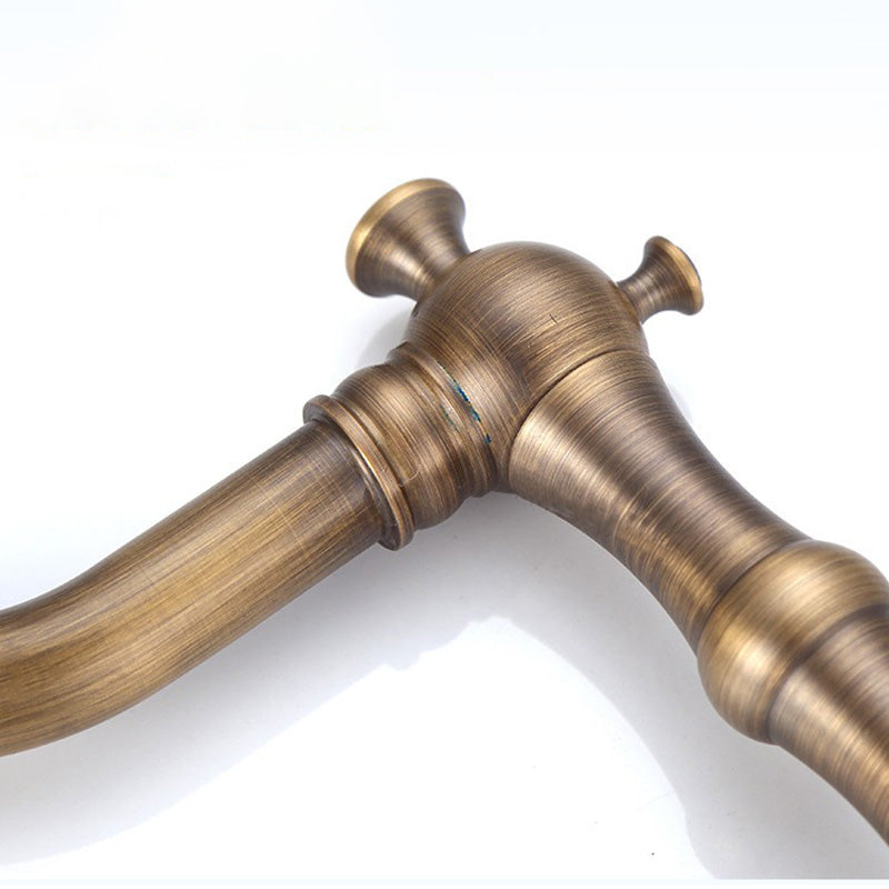 Dual Handle Vintage Vanity Sink Faucet Industrial Basin Lavatory Faucet Clearhalo 'Bathroom Remodel & Bathroom Fixtures' 'Bathroom Sink Faucets' 'Bathroom Sinks & Faucet Components' 'bathroom_sink_faucets' 'Home Improvement' 'home_improvement' 'home_improvement_bathroom_sink_faucets' 7308504