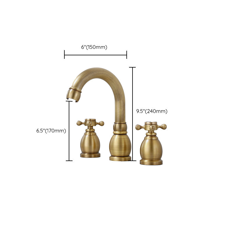 Dual Handle Vintage Vanity Sink Faucet Industrial Basin Lavatory Faucet Clearhalo 'Bathroom Remodel & Bathroom Fixtures' 'Bathroom Sink Faucets' 'Bathroom Sinks & Faucet Components' 'bathroom_sink_faucets' 'Home Improvement' 'home_improvement' 'home_improvement_bathroom_sink_faucets' 7308508