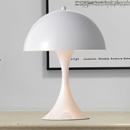 White/Black Finish Mushroom Night Table Light Modern 1 Light Metal Creative Desk Lamp for Living Room White Clearhalo 'Lamps' 'Table Lamps' Lighting' 730855