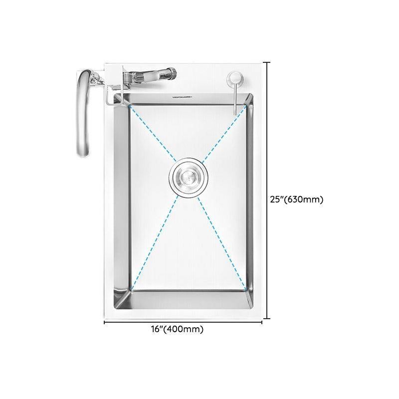 Modern Style Kitchen Sink Stainless Steel Soundproof Kitchen Sink with Basket Strainer Clearhalo 'Home Improvement' 'home_improvement' 'home_improvement_kitchen_sinks' 'Kitchen Remodel & Kitchen Fixtures' 'Kitchen Sinks & Faucet Components' 'Kitchen Sinks' 'kitchen_sinks' 7308552