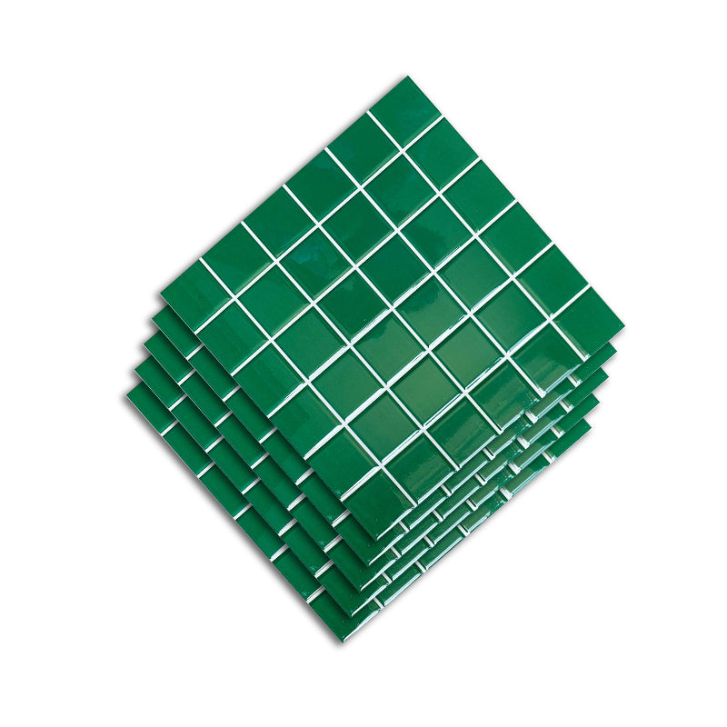 Ceramic Floor and Wall Tile Grid Floor and Wall Tile with Scratch Resistant Army Green 11 Pieces Clearhalo 'Floor Tiles & Wall Tiles' 'floor_tiles_wall_tiles' 'Flooring 'Home Improvement' 'home_improvement' 'home_improvement_floor_tiles_wall_tiles' Walls and Ceiling' 7308863