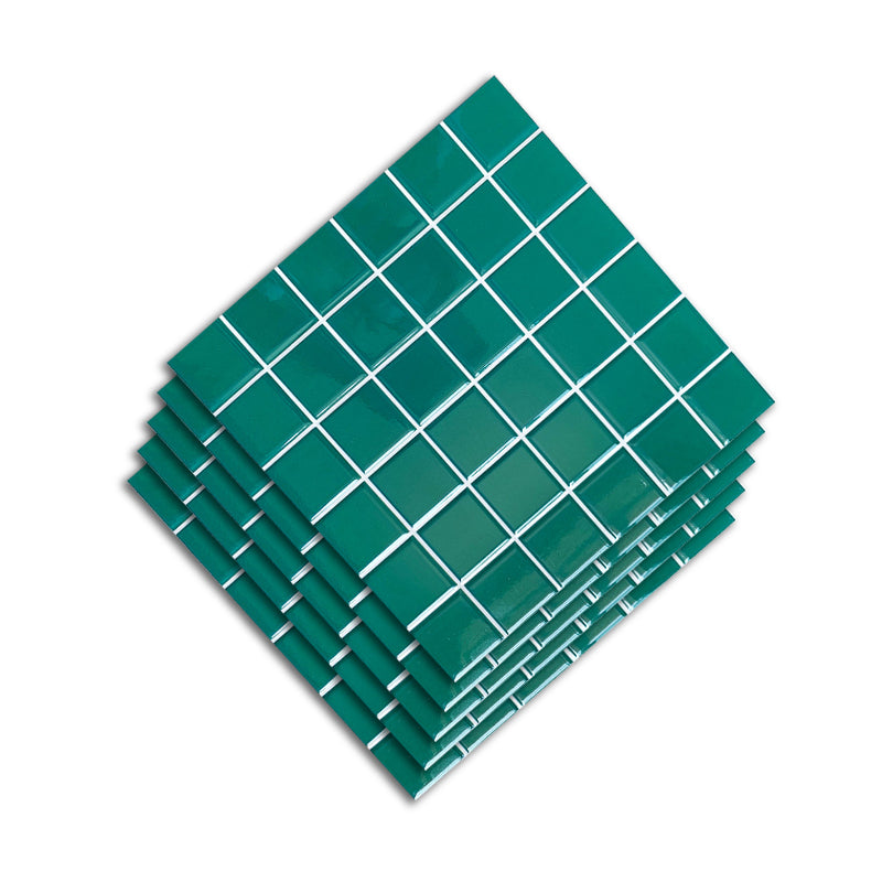 Ceramic Floor and Wall Tile Grid Floor and Wall Tile with Scratch Resistant Grass Green Plaid 11 Pieces Clearhalo 'Floor Tiles & Wall Tiles' 'floor_tiles_wall_tiles' 'Flooring 'Home Improvement' 'home_improvement' 'home_improvement_floor_tiles_wall_tiles' Walls and Ceiling' 7308872
