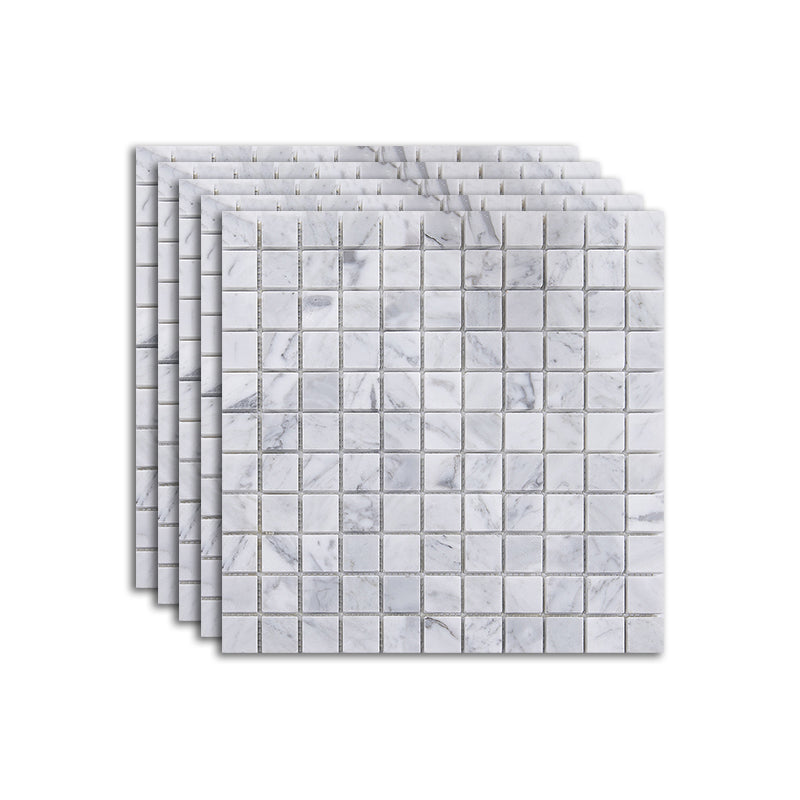 Contemporary Mosaic Tile Ceramic Floor and Wall Tile with Square Shape White Clearhalo 'Floor Tiles & Wall Tiles' 'floor_tiles_wall_tiles' 'Flooring 'Home Improvement' 'home_improvement' 'home_improvement_floor_tiles_wall_tiles' Walls and Ceiling' 7308880