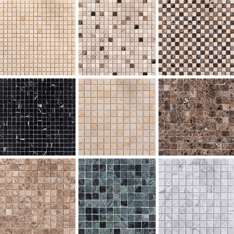 Contemporary Mosaic Tile Ceramic Floor and Wall Tile with Square Shape Clearhalo 'Floor Tiles & Wall Tiles' 'floor_tiles_wall_tiles' 'Flooring 'Home Improvement' 'home_improvement' 'home_improvement_floor_tiles_wall_tiles' Walls and Ceiling' 7308881
