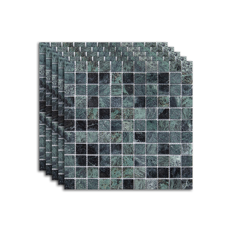 Contemporary Mosaic Tile Ceramic Floor and Wall Tile with Square Shape Green-Black Clearhalo 'Floor Tiles & Wall Tiles' 'floor_tiles_wall_tiles' 'Flooring 'Home Improvement' 'home_improvement' 'home_improvement_floor_tiles_wall_tiles' Walls and Ceiling' 7308893