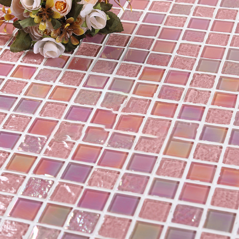 Glass Mosaic Tile Contemporary Floor and Wall Tile with Square Shape Clearhalo 'Floor Tiles & Wall Tiles' 'floor_tiles_wall_tiles' 'Flooring 'Home Improvement' 'home_improvement' 'home_improvement_floor_tiles_wall_tiles' Walls and Ceiling' 7308908