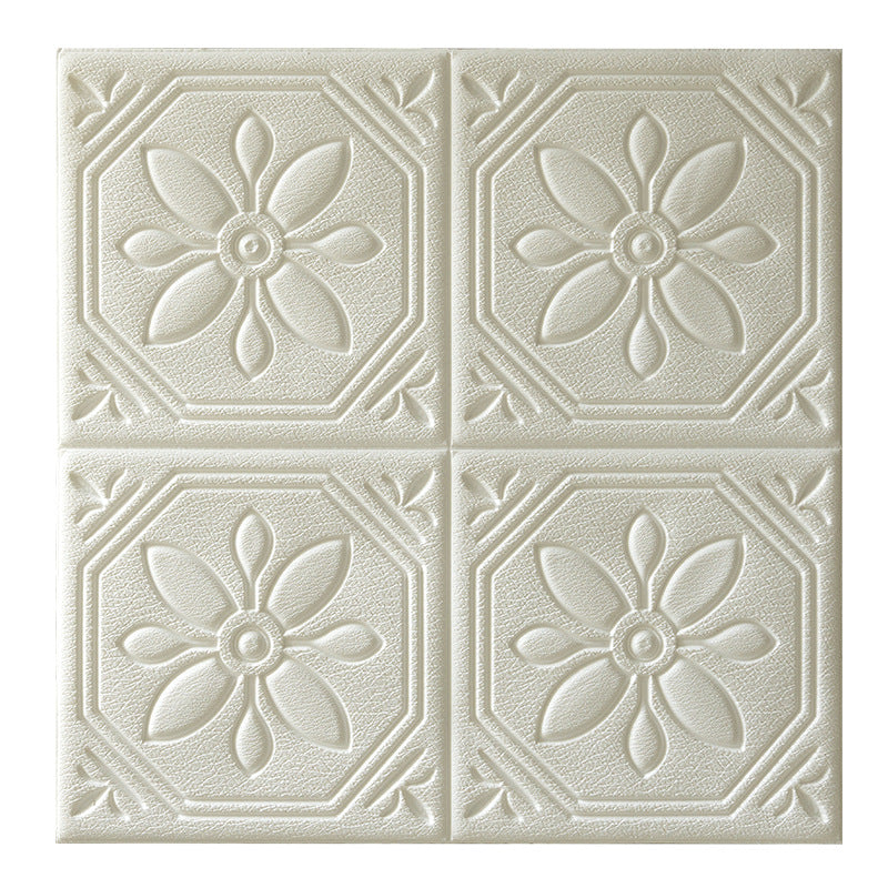 Modern Wall Panel Floral 3D Print Peel and Stick Waterproof Wall Panels Clearhalo 'Flooring 'Home Improvement' 'home_improvement' 'home_improvement_wall_paneling' 'Wall Paneling' 'wall_paneling' 'Walls & Ceilings' Walls and Ceiling' 7309027
