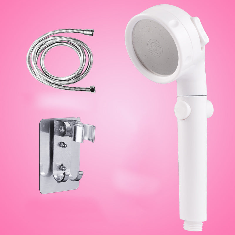 Modern Shower Head Combo Metal Handheld Shower Head for Bathroom White Shower Heads & Hose & Wall pedestal 1.5 meter Hose Clearhalo 'Bathroom Remodel & Bathroom Fixtures' 'Home Improvement' 'home_improvement' 'home_improvement_shower_heads' 'Shower Heads' 'shower_heads' 'Showers & Bathtubs Plumbing' 'Showers & Bathtubs' 7309037