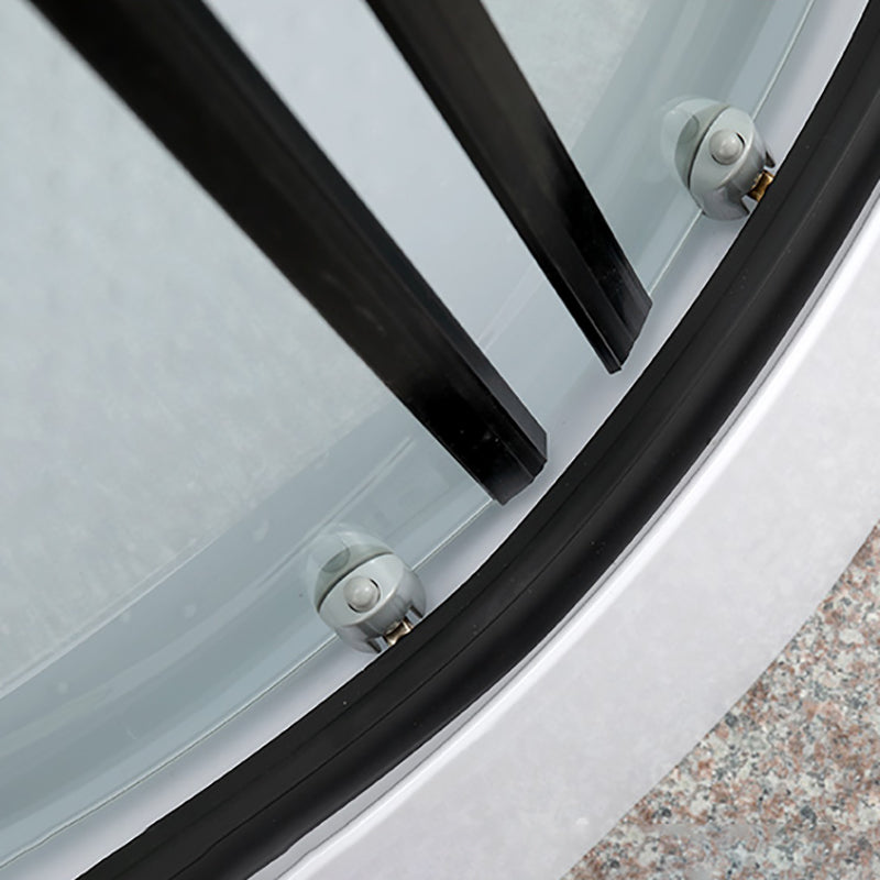 Round Shower Enclosure Full Frame Double Sliding Door Shower Room Clearhalo 'Bathroom Remodel & Bathroom Fixtures' 'Home Improvement' 'home_improvement' 'home_improvement_shower_stalls_enclosures' 'Shower Stalls & Enclosures' 'shower_stalls_enclosures' 'Showers & Bathtubs' 7309121