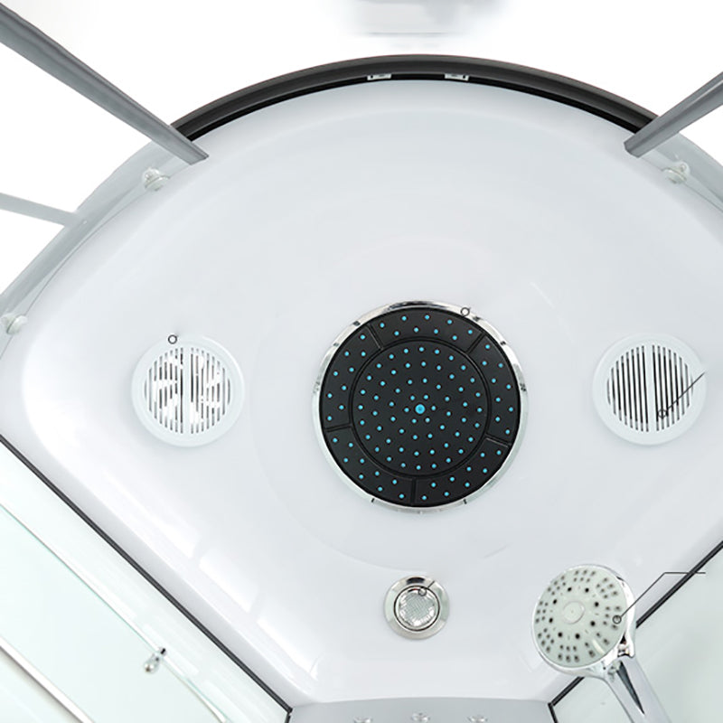 Round Shower Enclosure Full Frame Double Sliding Door Shower Room Clearhalo 'Bathroom Remodel & Bathroom Fixtures' 'Home Improvement' 'home_improvement' 'home_improvement_shower_stalls_enclosures' 'Shower Stalls & Enclosures' 'shower_stalls_enclosures' 'Showers & Bathtubs' 7309123