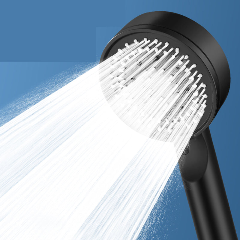 Modern Round Hand Shower Medium Flow 5 Sprays Wall-Mount Hand Shower Black Hand Shower Hose not included Clearhalo 'Bathroom Remodel & Bathroom Fixtures' 'Home Improvement' 'home_improvement' 'home_improvement_shower_heads' 'Shower Heads' 'shower_heads' 'Showers & Bathtubs Plumbing' 'Showers & Bathtubs' 7310040