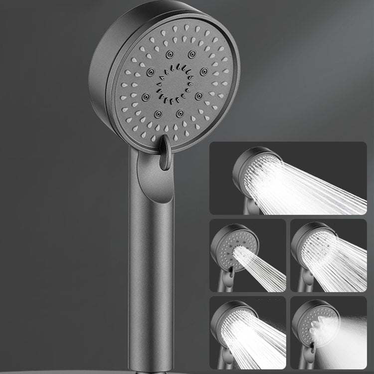 Modern Round Hand Shower Medium Flow 5 Sprays Wall-Mount Hand Shower Grey Hand Shower Hose not included Clearhalo 'Bathroom Remodel & Bathroom Fixtures' 'Home Improvement' 'home_improvement' 'home_improvement_shower_heads' 'Shower Heads' 'shower_heads' 'Showers & Bathtubs Plumbing' 'Showers & Bathtubs' 7310042