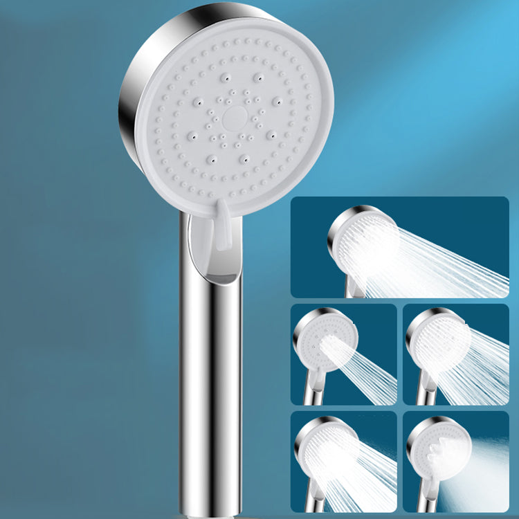 Modern Round Hand Shower Medium Flow 5 Sprays Wall-Mount Hand Shower Silver Hand Shower Hose not included Clearhalo 'Bathroom Remodel & Bathroom Fixtures' 'Home Improvement' 'home_improvement' 'home_improvement_shower_heads' 'Shower Heads' 'shower_heads' 'Showers & Bathtubs Plumbing' 'Showers & Bathtubs' 7310044
