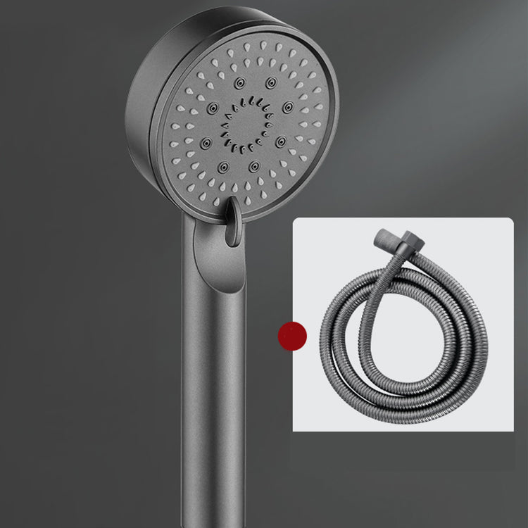 Modern Round Hand Shower Medium Flow 5 Sprays Wall-Mount Hand Shower Grey Shower Head with Hose Clearhalo 'Bathroom Remodel & Bathroom Fixtures' 'Home Improvement' 'home_improvement' 'home_improvement_shower_heads' 'Shower Heads' 'shower_heads' 'Showers & Bathtubs Plumbing' 'Showers & Bathtubs' 7310053
