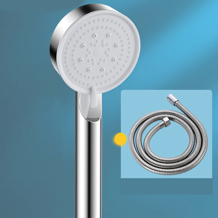 Modern Round Hand Shower Medium Flow 5 Sprays Wall-Mount Hand Shower Silver Shower Head with Hose Clearhalo 'Bathroom Remodel & Bathroom Fixtures' 'Home Improvement' 'home_improvement' 'home_improvement_shower_heads' 'Shower Heads' 'shower_heads' 'Showers & Bathtubs Plumbing' 'Showers & Bathtubs' 7310056
