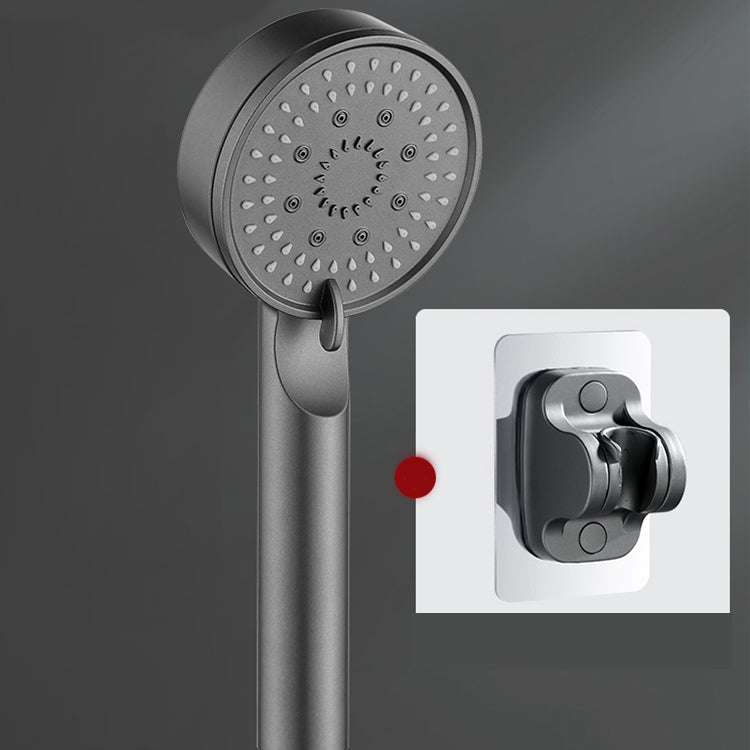 Modern Round Hand Shower Medium Flow 5 Sprays Wall-Mount Hand Shower Grey Shower Head with Wall Pedestal Hose not included Clearhalo 'Bathroom Remodel & Bathroom Fixtures' 'Home Improvement' 'home_improvement' 'home_improvement_shower_heads' 'Shower Heads' 'shower_heads' 'Showers & Bathtubs Plumbing' 'Showers & Bathtubs' 7310059
