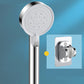 Modern Round Hand Shower Medium Flow 5 Sprays Wall-Mount Hand Shower Silver Shower Head with Wall Pedestal Hose not included Clearhalo 'Bathroom Remodel & Bathroom Fixtures' 'Home Improvement' 'home_improvement' 'home_improvement_shower_heads' 'Shower Heads' 'shower_heads' 'Showers & Bathtubs Plumbing' 'Showers & Bathtubs' 7310060