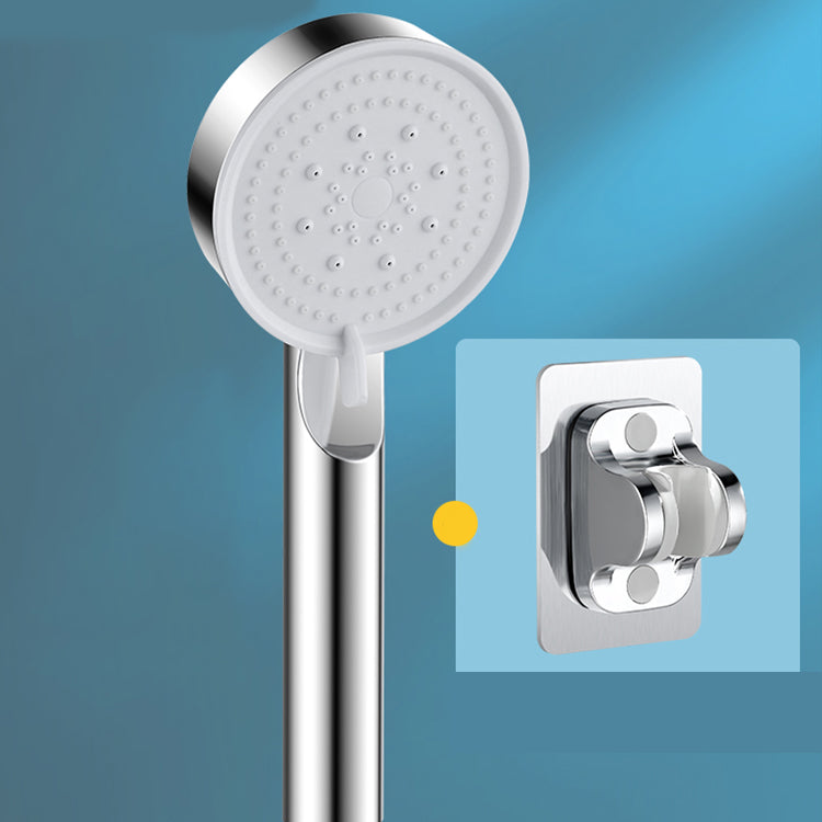 Modern Round Hand Shower Medium Flow 5 Sprays Wall-Mount Hand Shower Silver Shower Head with Wall Pedestal Hose not included Clearhalo 'Bathroom Remodel & Bathroom Fixtures' 'Home Improvement' 'home_improvement' 'home_improvement_shower_heads' 'Shower Heads' 'shower_heads' 'Showers & Bathtubs Plumbing' 'Showers & Bathtubs' 7310060