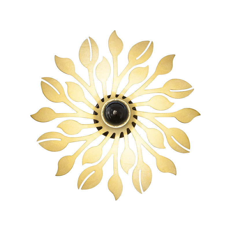 Wooden Floral Wall Lamp Sconce Simple Style 1 Head Beige Wall Lighting Fixture for Bedroom Clearhalo 'Modern wall lights' 'Modern' 'Wall Lamps & Sconces' 'Wall Lights' Lighting' 731012