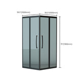 Square Black Framed Shower Enclosure Tempered Glass Shower Kit with Double Door Handles Clearhalo 'Bathroom Remodel & Bathroom Fixtures' 'Home Improvement' 'home_improvement' 'home_improvement_shower_stalls_enclosures' 'Shower Stalls & Enclosures' 'shower_stalls_enclosures' 'Showers & Bathtubs' 7310318