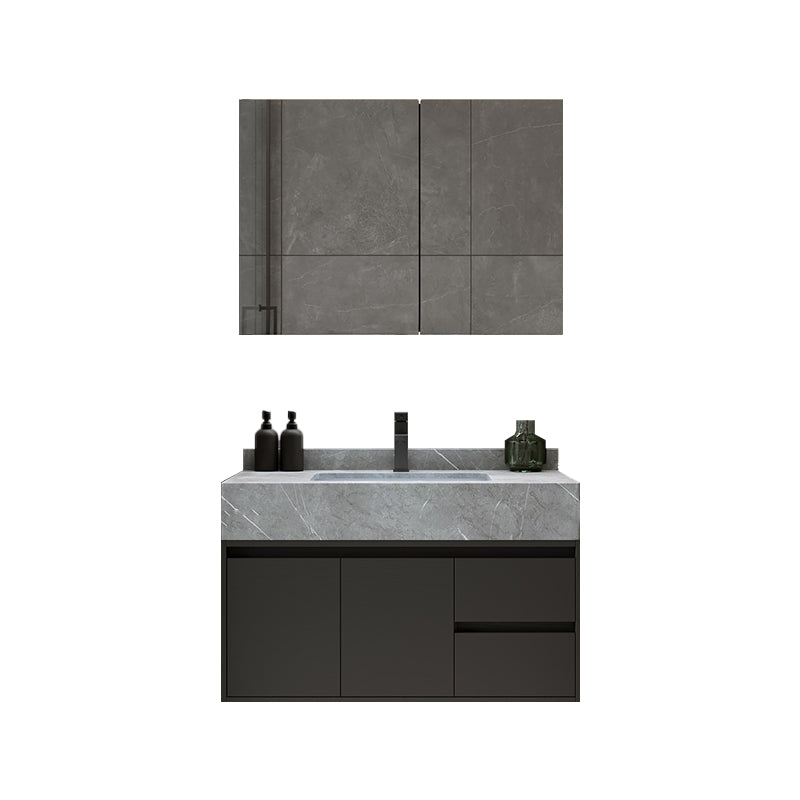 Modern Wall Mount Bathroom Vanity Set Stone Bathroom Vanity with Mirror Vanity & Faucet & Mirror Cabinet https: res.litfad.com site img item 2023 01 17 7310634 1200x1200.jpg Clearhalo 'Bathroom Remodel & Bathroom Fixtures' 'Bathroom Vanities' 'bathroom_vanities' 'Home Improvement' 'home_improvement' 'home_improvement_bathroom_vanities' 7310634