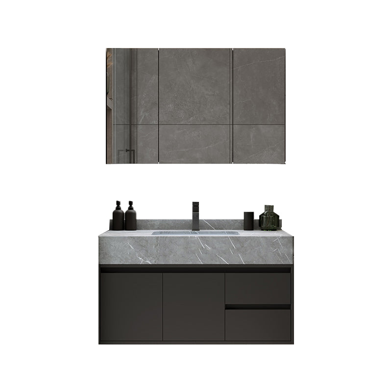 Modern Wall Mount Bathroom Vanity Set Stone Bathroom Vanity with Mirror Vanity & Faucet & Mirror Cabinet https: res.litfad.com site img item 2023 01 27 7310636 1200x1200.jpg Clearhalo 'Bathroom Remodel & Bathroom Fixtures' 'Bathroom Vanities' 'bathroom_vanities' 'Home Improvement' 'home_improvement' 'home_improvement_bathroom_vanities' 7310636