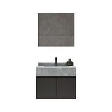 Modern Wall Mount Bathroom Vanity Set Stone Bathroom Vanity with Mirror Clearhalo 'Bathroom Remodel & Bathroom Fixtures' 'Bathroom Vanities' 'bathroom_vanities' 'Home Improvement' 'home_improvement' 'home_improvement_bathroom_vanities' 7310639