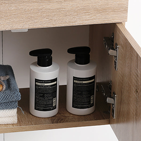 Wall Mount Rectangular Bathroom Vanity Mid-Century Modern Single-Sink Vanity Set Clearhalo 'Bathroom Remodel & Bathroom Fixtures' 'Bathroom Vanities' 'bathroom_vanities' 'Home Improvement' 'home_improvement' 'home_improvement_bathroom_vanities' 7310809