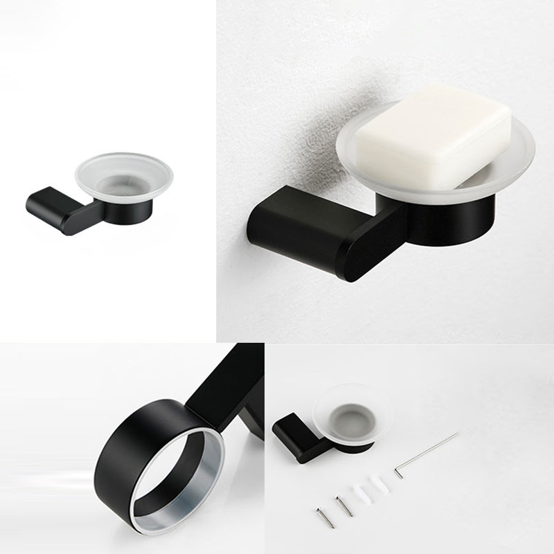 Contemporary Bathroom Accessory As Individual Or As a Set in Black Metal Clearhalo 'Bathroom Hardware Sets' 'Bathroom Hardware' 'Bathroom Remodel & Bathroom Fixtures' 'bathroom_hardware_sets' 'Home Improvement' 'home_improvement' 'home_improvement_bathroom_hardware_sets' 7311625