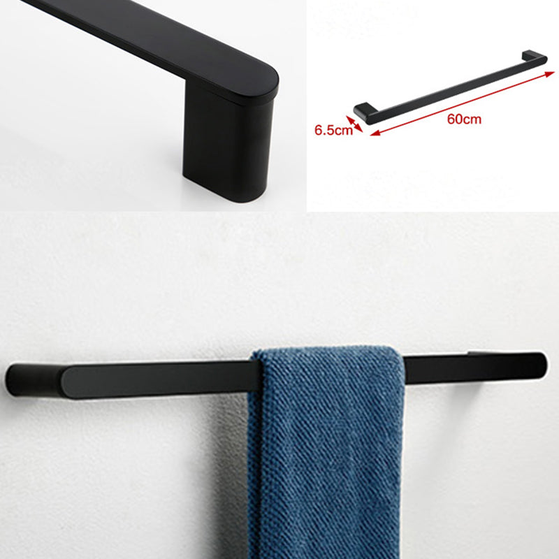 Contemporary Bathroom Accessory As Individual Or As a Set in Black Metal Clearhalo 'Bathroom Hardware Sets' 'Bathroom Hardware' 'Bathroom Remodel & Bathroom Fixtures' 'bathroom_hardware_sets' 'Home Improvement' 'home_improvement' 'home_improvement_bathroom_hardware_sets' 7311631
