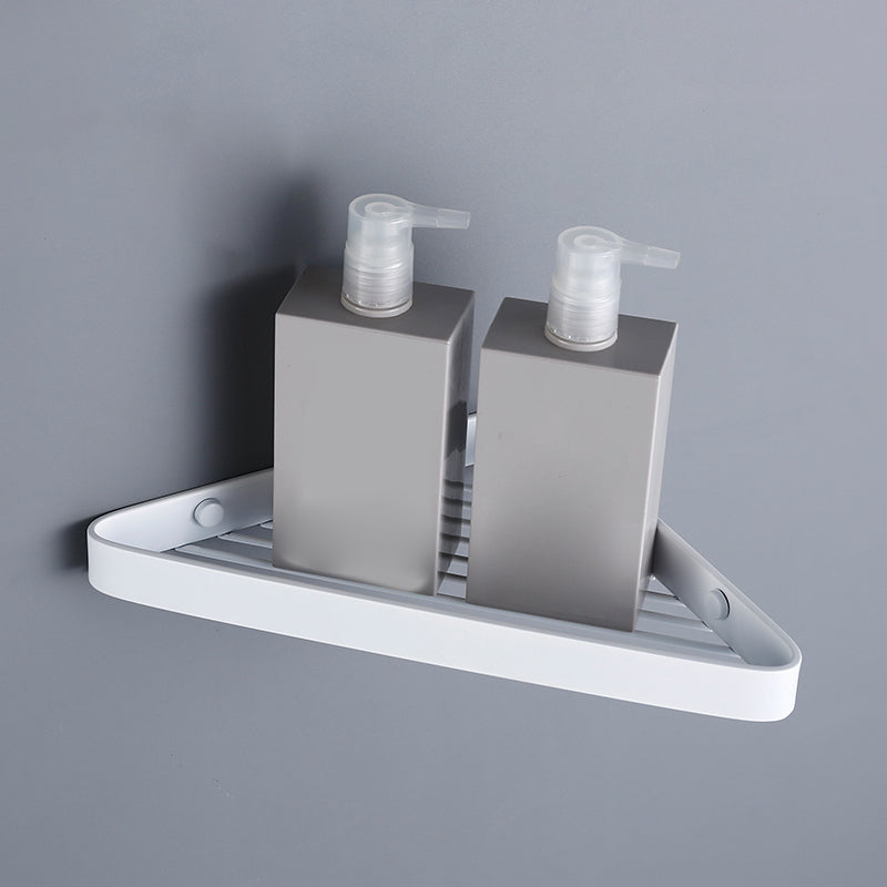 Contemporary White Bathroom Accessory As Individual Or As a Set Bath Shelf (Triangular) Clearhalo 'Bathroom Hardware Sets' 'Bathroom Hardware' 'Bathroom Remodel & Bathroom Fixtures' 'bathroom_hardware_sets' 'Home Improvement' 'home_improvement' 'home_improvement_bathroom_hardware_sets' 7311659