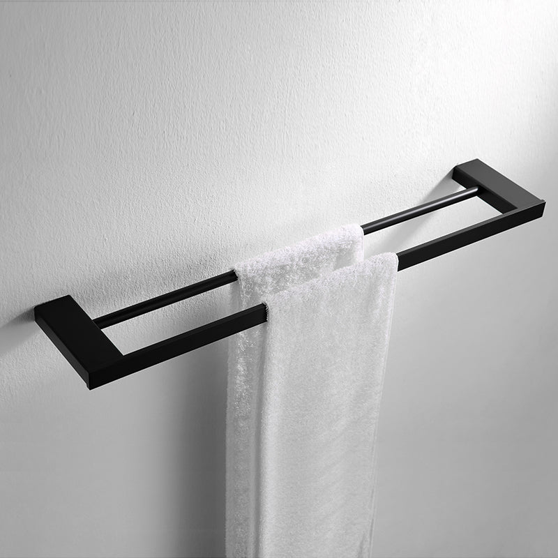 Contemporary Bathroom Accessory As Individual Or As a Set in Balck Clearhalo 'Bathroom Hardware Sets' 'Bathroom Hardware' 'Bathroom Remodel & Bathroom Fixtures' 'bathroom_hardware_sets' 'Home Improvement' 'home_improvement' 'home_improvement_bathroom_hardware_sets' 7311687