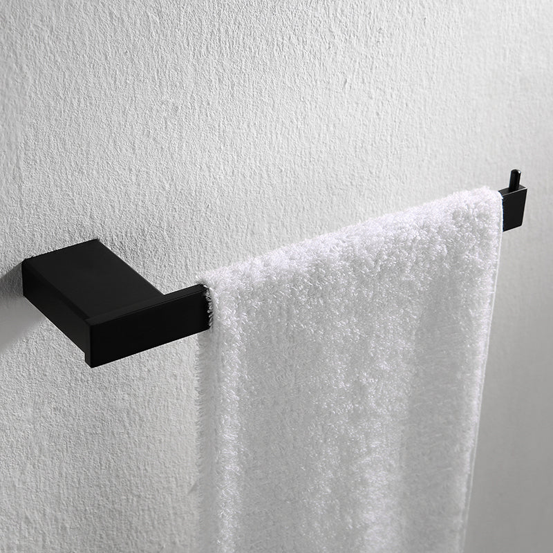 Contemporary Bathroom Accessory As Individual Or As a Set in Balck Towel Ring Clearhalo 'Bathroom Hardware Sets' 'Bathroom Hardware' 'Bathroom Remodel & Bathroom Fixtures' 'bathroom_hardware_sets' 'Home Improvement' 'home_improvement' 'home_improvement_bathroom_hardware_sets' 7311688