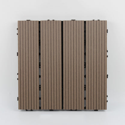 Wooden Deck Plank Outdoor Slip Resistant Embossed Floor Board Coffee Straight Grain Clearhalo 'Home Improvement' 'home_improvement' 'home_improvement_outdoor_deck_tiles_planks' 'Outdoor Deck Tiles & Planks' 'Outdoor Flooring & Tile' 'Outdoor Remodel' 'outdoor_deck_tiles_planks' 7312322