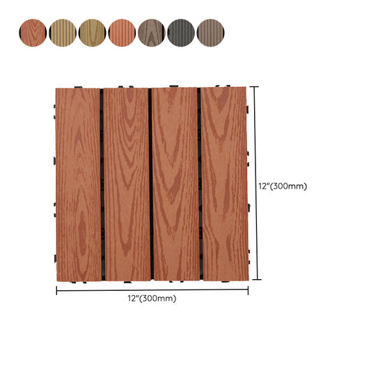 Wooden Deck Plank Outdoor Slip Resistant Embossed Floor Board Clearhalo 'Home Improvement' 'home_improvement' 'home_improvement_outdoor_deck_tiles_planks' 'Outdoor Deck Tiles & Planks' 'Outdoor Flooring & Tile' 'Outdoor Remodel' 'outdoor_deck_tiles_planks' 7312323