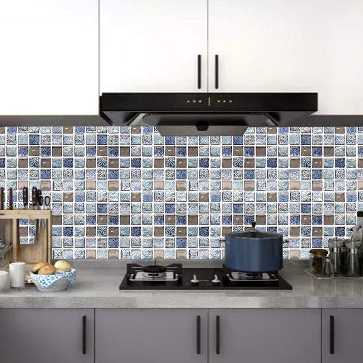 Plastic Peel & Stick Mosaic Tile Mosaic Tile Wallpaper with Square Shape Clearhalo 'Flooring 'Home Improvement' 'home_improvement' 'home_improvement_peel_stick_blacksplash' 'Peel & Stick Backsplash Tile' 'peel_stick_blacksplash' 'Walls & Ceilings' Walls and Ceiling' 7312348