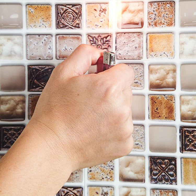 Plastic Peel & Stick Mosaic Tile Mosaic Tile Wallpaper with Square Shape Clearhalo 'Flooring 'Home Improvement' 'home_improvement' 'home_improvement_peel_stick_blacksplash' 'Peel & Stick Backsplash Tile' 'peel_stick_blacksplash' 'Walls & Ceilings' Walls and Ceiling' 7312353