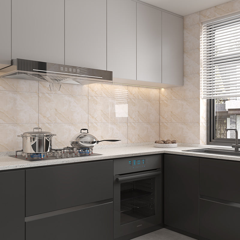 Plastic Peel and Stick Backsplash Wall Tile Waterproof Single Tile Wallpaper Light Yellow 10-Piece Set Clearhalo 'Flooring 'Home Improvement' 'home_improvement' 'home_improvement_peel_stick_blacksplash' 'Peel & Stick Backsplash Tile' 'peel_stick_blacksplash' 'Walls & Ceilings' Walls and Ceiling' 7312363