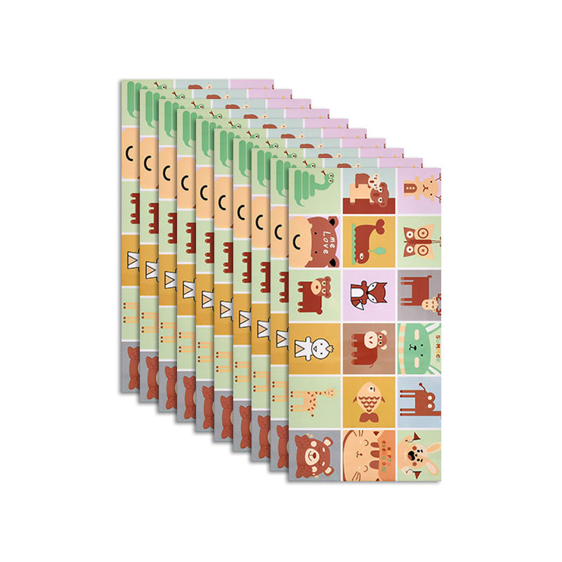 Plastic Peel and Stick Backsplash Wall Tile Waterproof Single Tile Wallpaper Multi-Color 10-Piece Set Clearhalo 'Flooring 'Home Improvement' 'home_improvement' 'home_improvement_peel_stick_blacksplash' 'Peel & Stick Backsplash Tile' 'peel_stick_blacksplash' 'Walls & Ceilings' Walls and Ceiling' 7312367