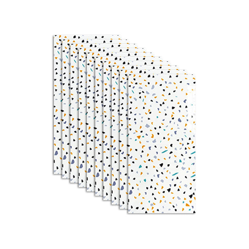 Plastic Peel and Stick Backsplash Wall Tile Waterproof Single Tile Wallpaper White-Yellow-Blue 10-Piece Set Clearhalo 'Flooring 'Home Improvement' 'home_improvement' 'home_improvement_peel_stick_blacksplash' 'Peel & Stick Backsplash Tile' 'peel_stick_blacksplash' 'Walls & Ceilings' Walls and Ceiling' 7312377