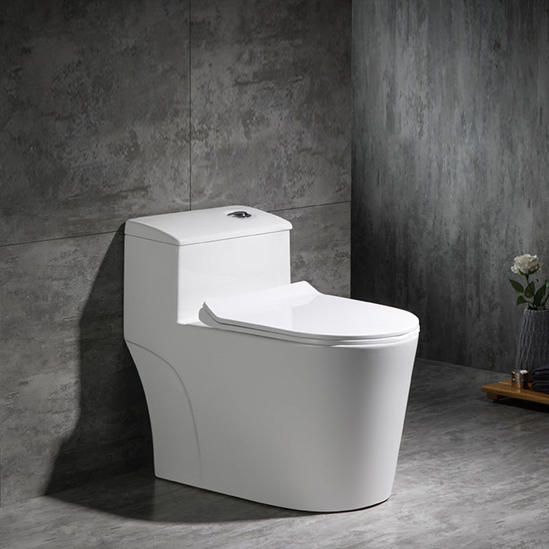 Contemporary Ceramic Toilet Bowl Floor Mounted Urine Toilet with Spray Gun for Washroom 16"L x 28"W x 24"H Toilet with Sprayer 14" Clearhalo 'Bathroom Remodel & Bathroom Fixtures' 'Home Improvement' 'home_improvement' 'home_improvement_toilets' 'Toilets & Bidets' 'Toilets' 7312541